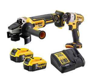 Kit 2-1 avvitatore a urto e smerigliatrice angolare (2x5,0 Ah) - DEWALT PPACK0001