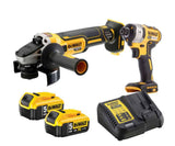 Kit 2-1 avvitatore a urto e smerigliatrice angolare (2x5,0 Ah) - DEWALT PPACK0001