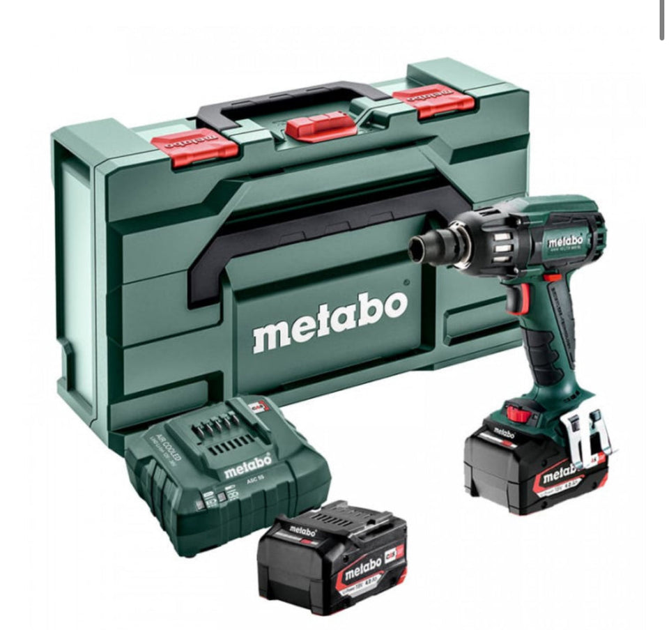 Avvitatore a impulsi 18V Li-Power 1/2" (2x4,0 Ah) SSW 18 LTX 400 BL in metabox - METABO 602205500